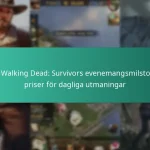 The Walking Dead: Survivors evenemangsmilstolpar priser för dagliga utmaningar
