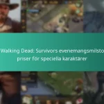 The Walking Dead: Survivors evenemangsmilstolpar priser för speciella karaktärer