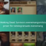 The Walking Dead: Survivors evenemangsmilstolpar priser för tidsbegränsade evenemang