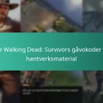 The Walking Dead: Survivors gåvokoder för hantverksmaterial
