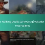 The Walking Dead: Survivors gåvokoder för resurspaket