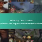 The Walking Dead: Survivors månadsabonnemangsbonusar för resursackumulering