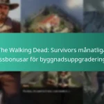 The Walking Dead: Survivors månatliga passbonusar för byggnadsuppgraderingar