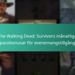 The Walking Dead: Survivors månatliga passbonusar för evenemangstillgång