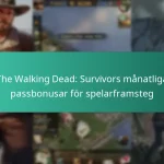 The Walking Dead: Survivors månatliga passbonusar för spelarframsteg