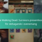 The Walking Dead: Survivors presentkoder för deltagande i evenemang